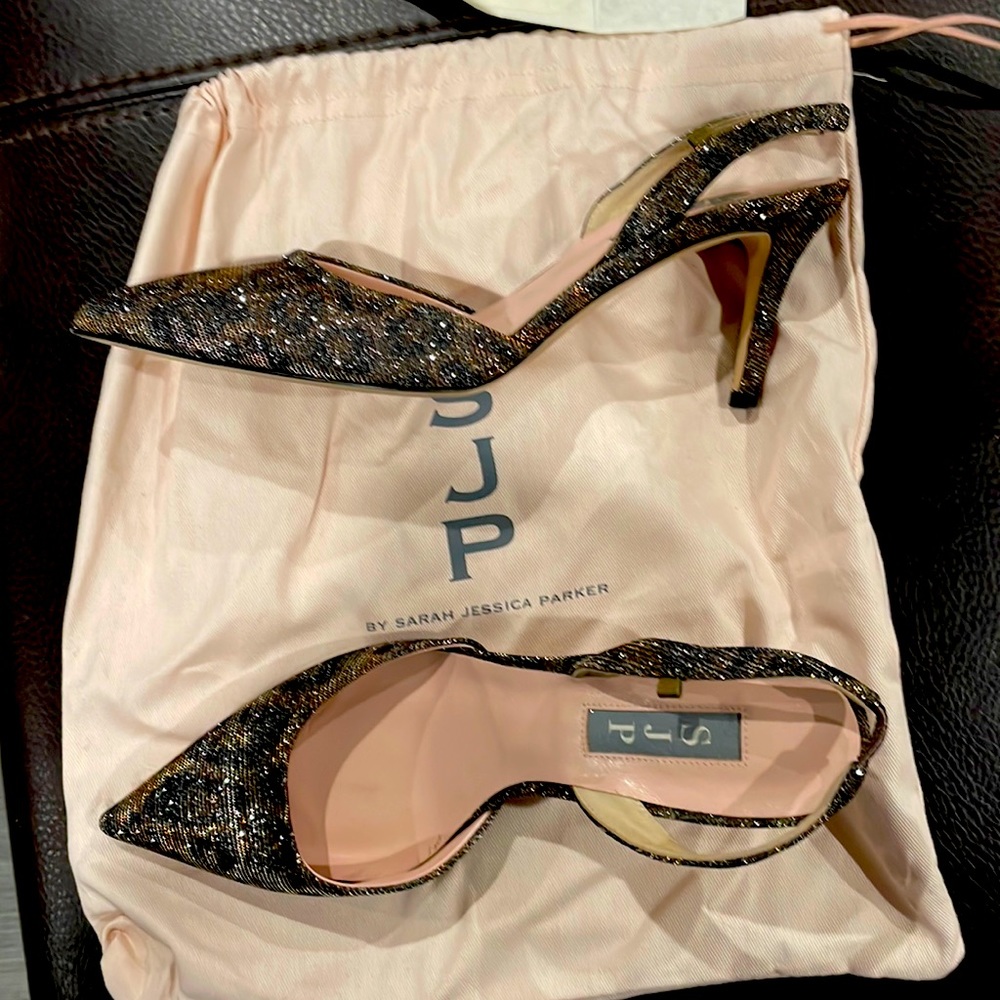 SJP metallic slides- barely worn